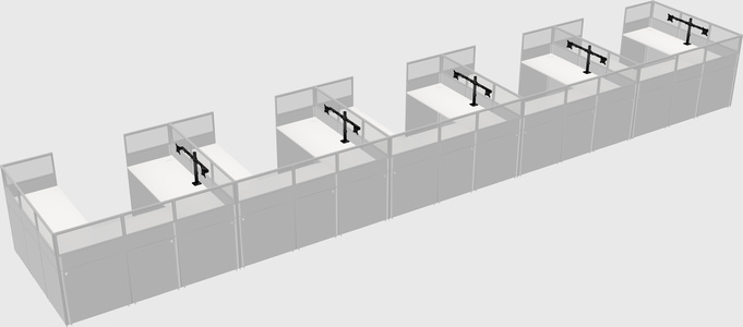 U-shaped cubicle