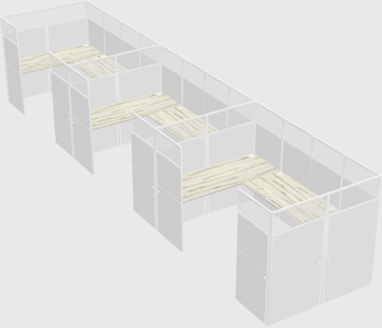 U-shaped cubicle
