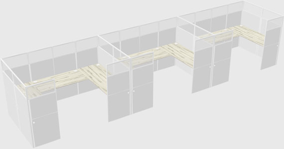 U-shaped cubicle