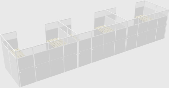 U-shaped cubicle