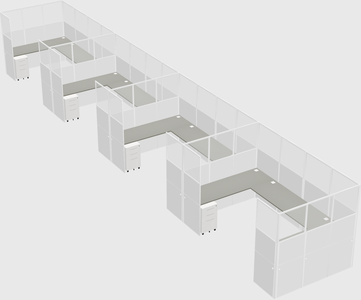 U-shaped cubicle