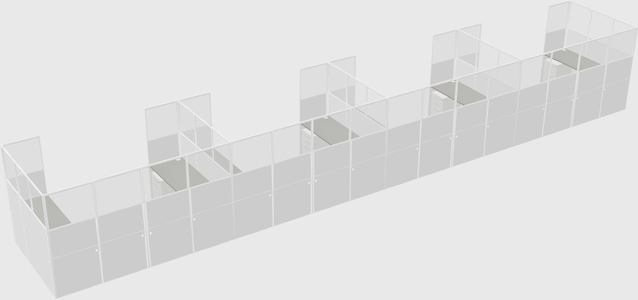 U-shaped cubicle
