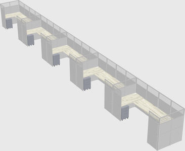 U-shaped cubicle
