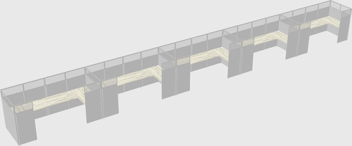 U-shaped cubicle