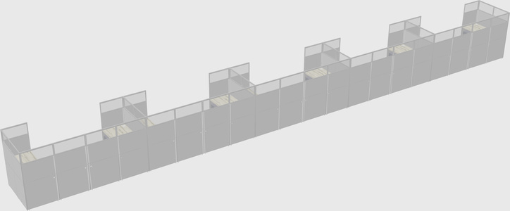 U-shaped cubicle