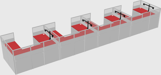 U-shaped cubicle