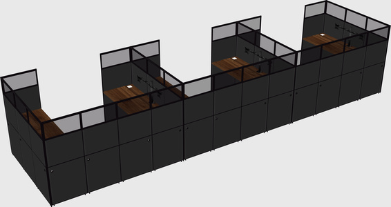 U-shaped cubicle