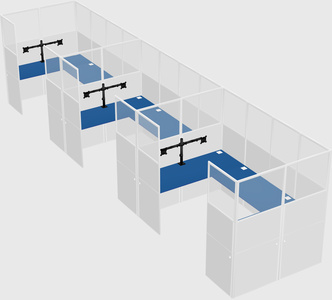 U-shaped cubicle