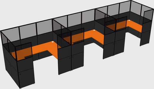 U-shaped cubicle