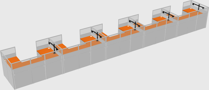 Cabine en u
