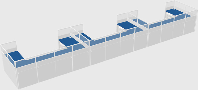 Cabine en u