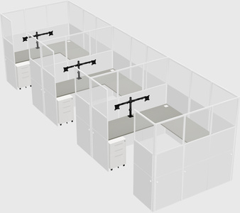 U-shaped cubicle
