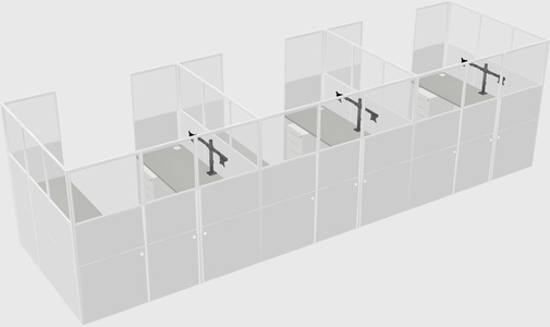 U-shaped cubicle