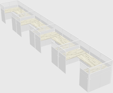 U-shaped cubicle