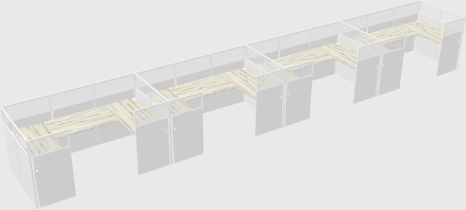 U-shaped cubicle