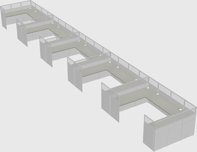 U-shaped cubicle