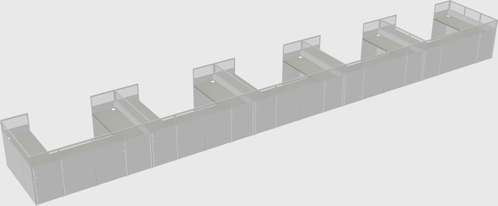 U-shaped cubicle