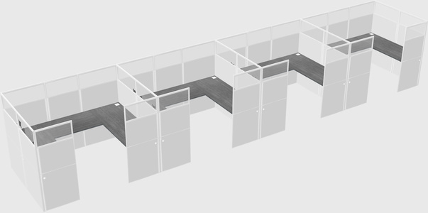 U-shaped cubicle
