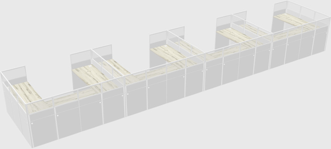 U-shaped cubicle