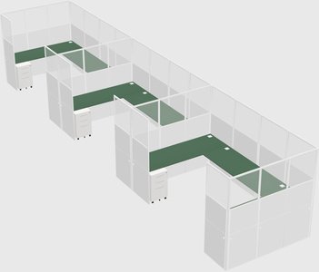 U-shaped cubicle