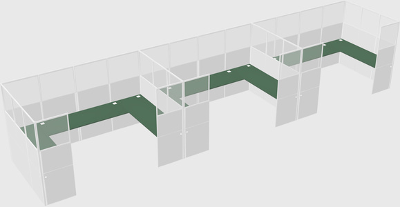 U-shaped cubicle
