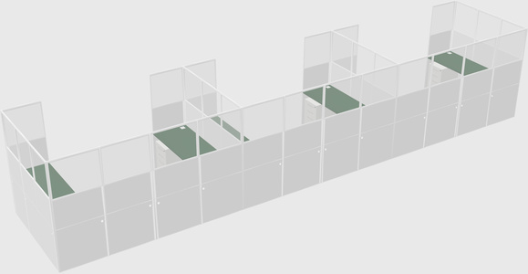 U-shaped cubicle
