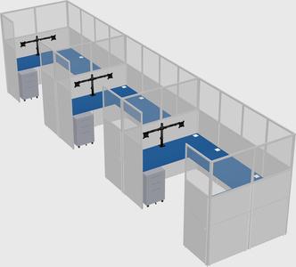 Cabine en u