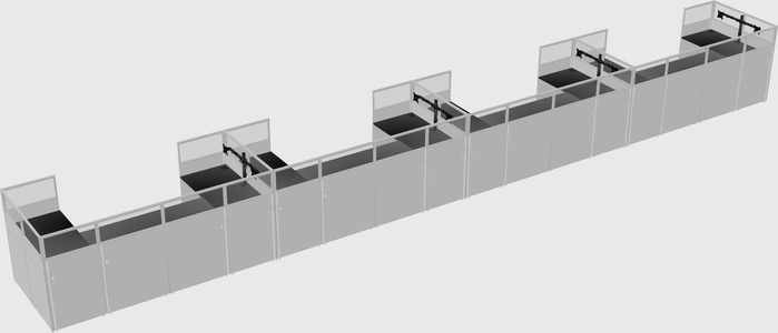 U-shaped cubicle