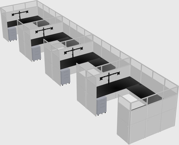 U-shaped cubicle
