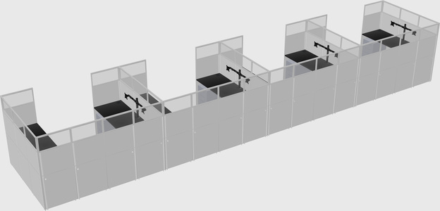 U-shaped cubicle