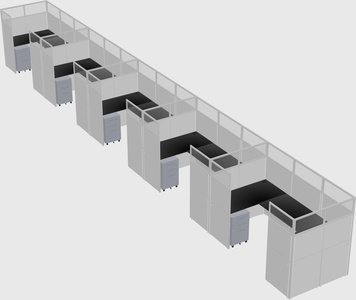 U-shaped cubicle