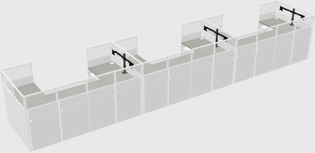U-shaped cubicle