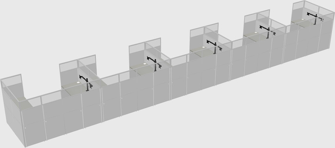 U-shaped cubicle