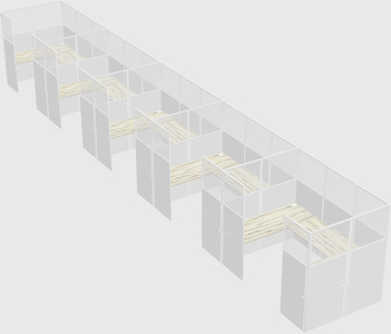U-shaped cubicle