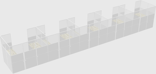 U-shaped cubicle