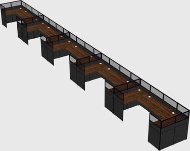 U-shaped cubicle