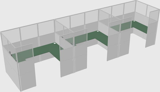 U-shaped cubicle