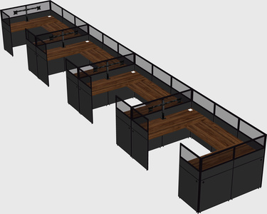 U-shaped cubicle