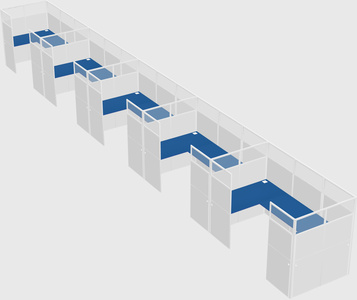 U-shaped cubicle