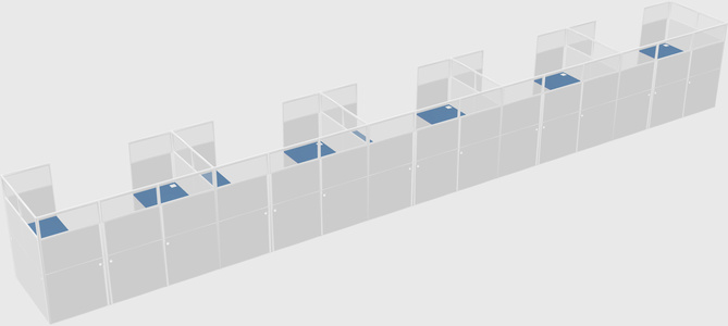 U-shaped cubicle