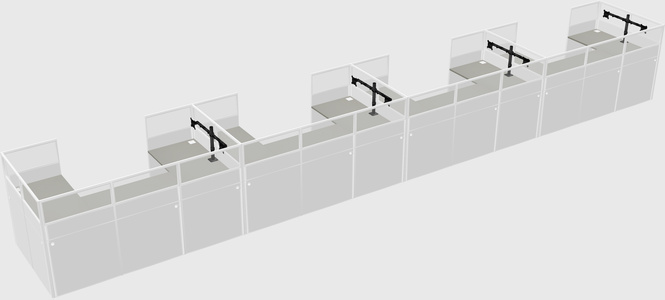 U-shaped cubicle