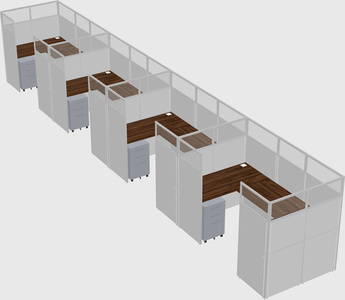 U-shaped cubicle