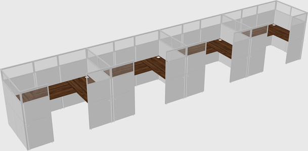 U-shaped cubicle