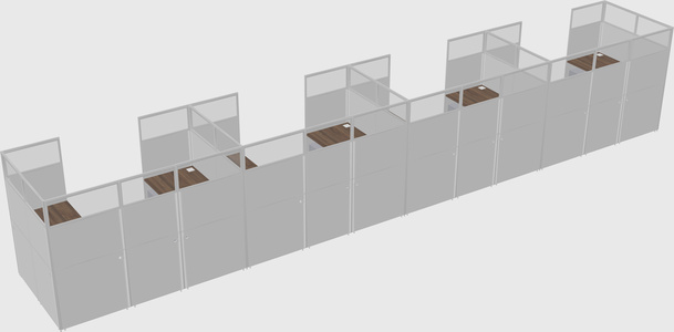 U-shaped cubicle