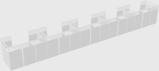 U-shaped cubicle