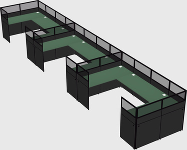 U-shaped cubicle