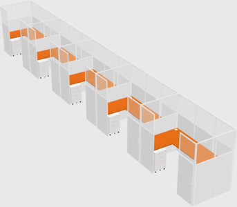 U-shaped cubicle