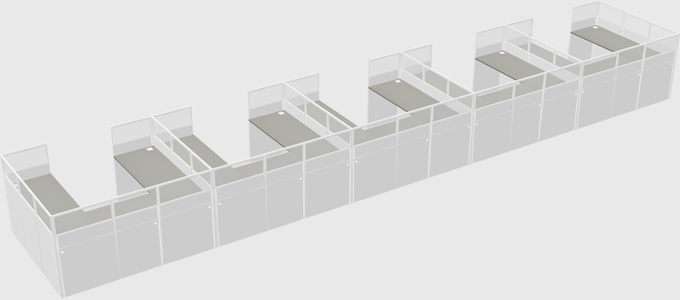 Cabine en u