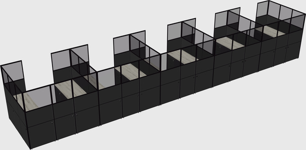 U-shaped cubicle