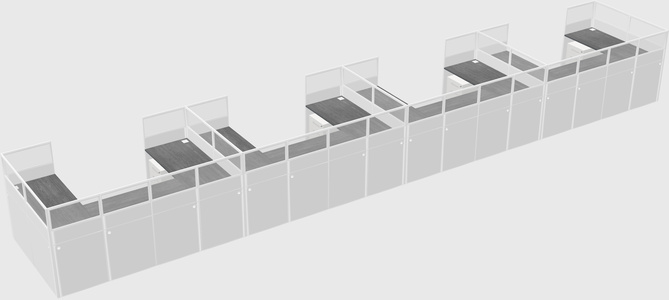 U-shaped cubicle